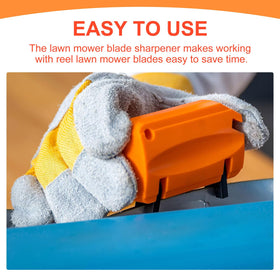 Niahm reel mower blade sharpener packaging image on ready-to-use kit.