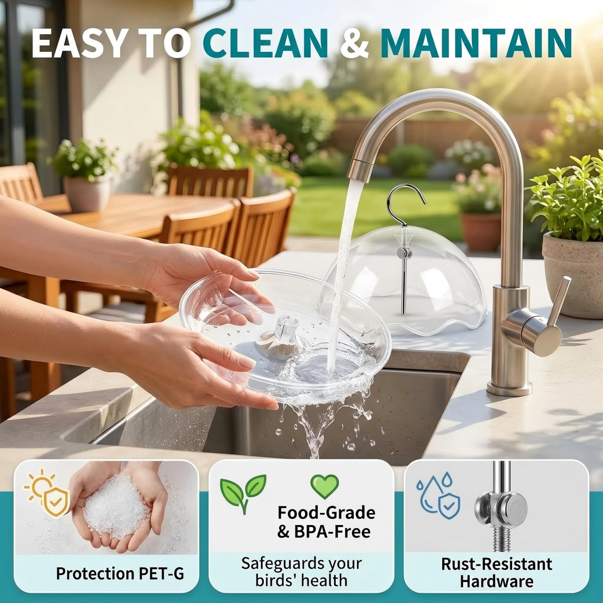 NICAI Kitchen rodent-resistant hanging design protects seed from pests