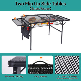 Nice C folding grill table carry handle for effortless transport to picnics.