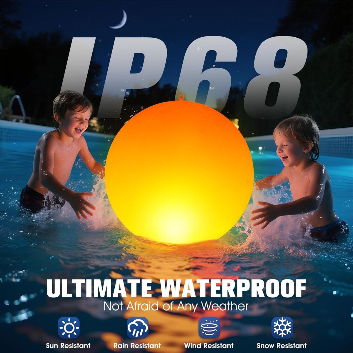 Niceput weighted base keeps the light stable on water surface.