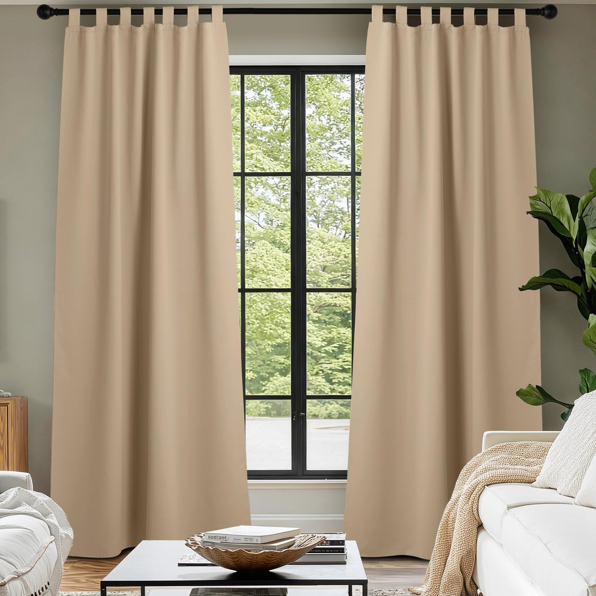 NICETOWN machine washable outdoor curtains ready for easy cleaning