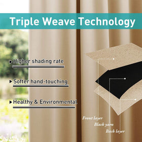 NICETOWN privacy curtains forming a soft screen on a porch or patio