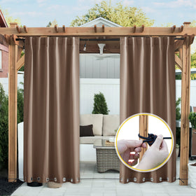 NICETOWN privacy-ready curtains for pergola create a secluded outdoor retreat