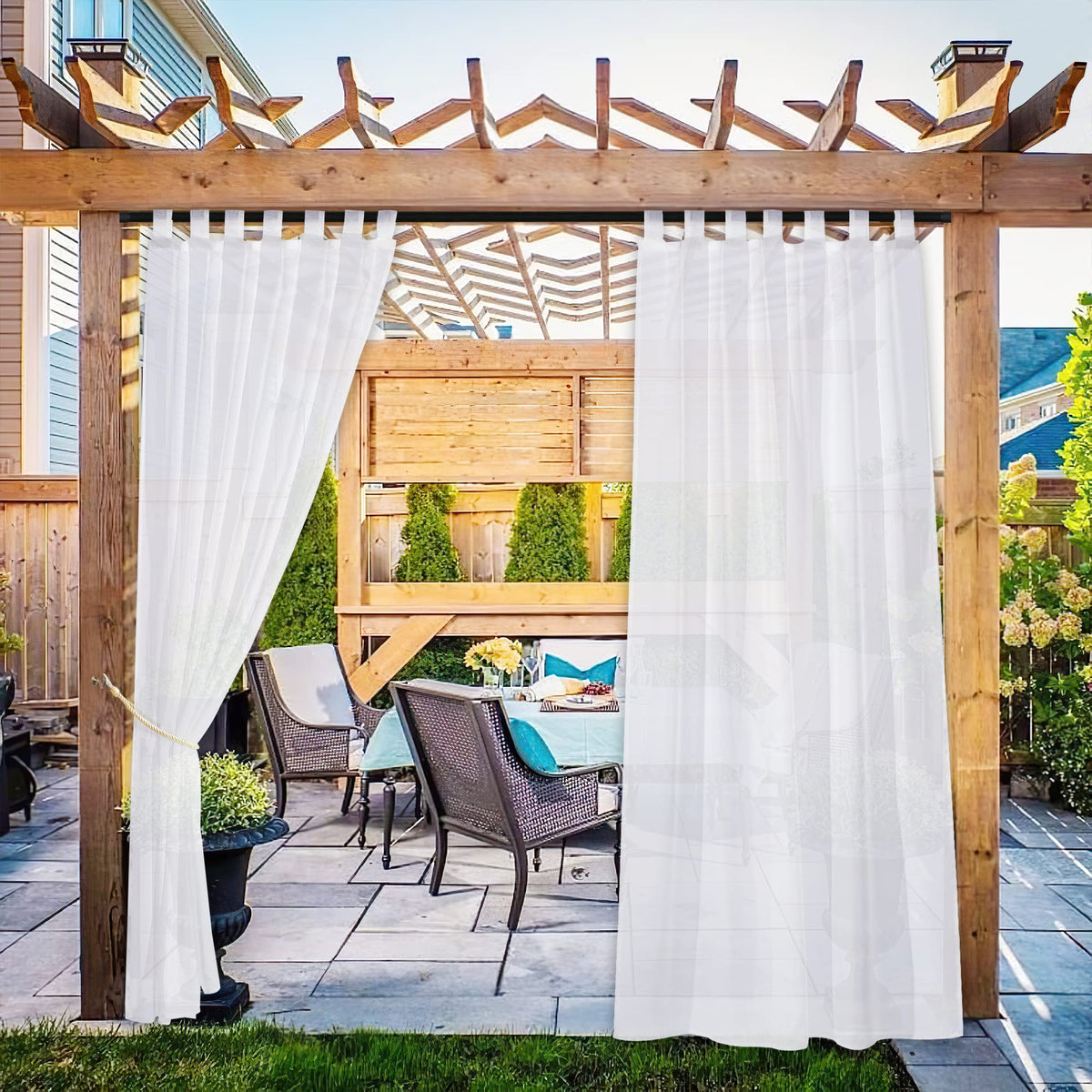 NICETOWN sheer-curtains wind-elegant-drape for gentle shade and ambience.