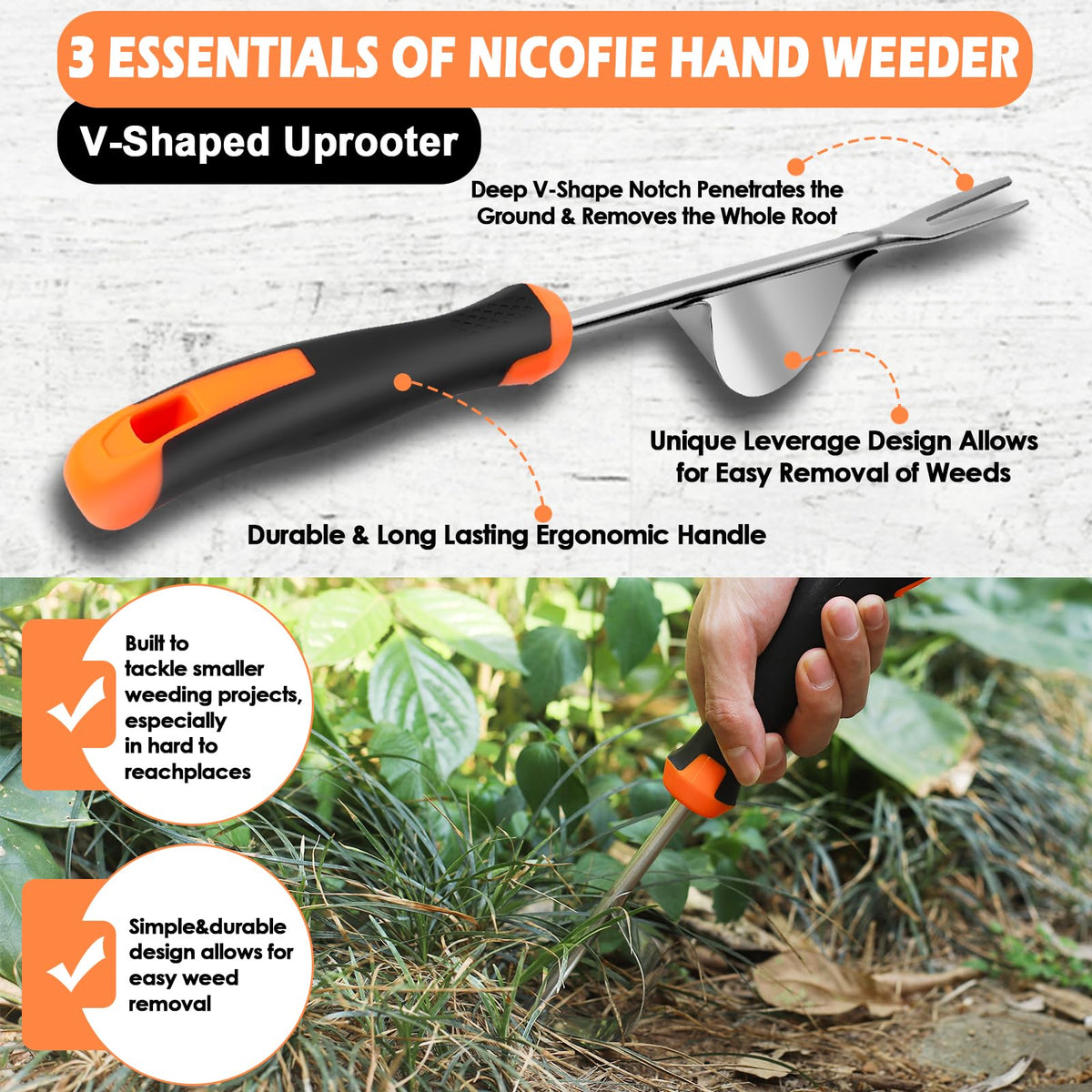 Nicofie 2026 4-teeth digger loosening soil and roots
