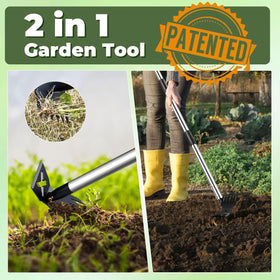 NICOFPHY 2-in-1 weed rake head for efficient weed removal