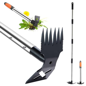 NICOFPHY 60-inch weed puller with long handle enables bend-free weeding in the garden.