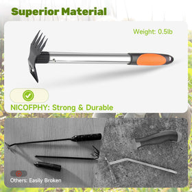 NICOFPHY cast steel weed puller head, burr-free and durable