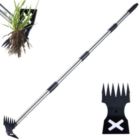 NICOFPHY weed puller long handle in action for deep-rooted weeds