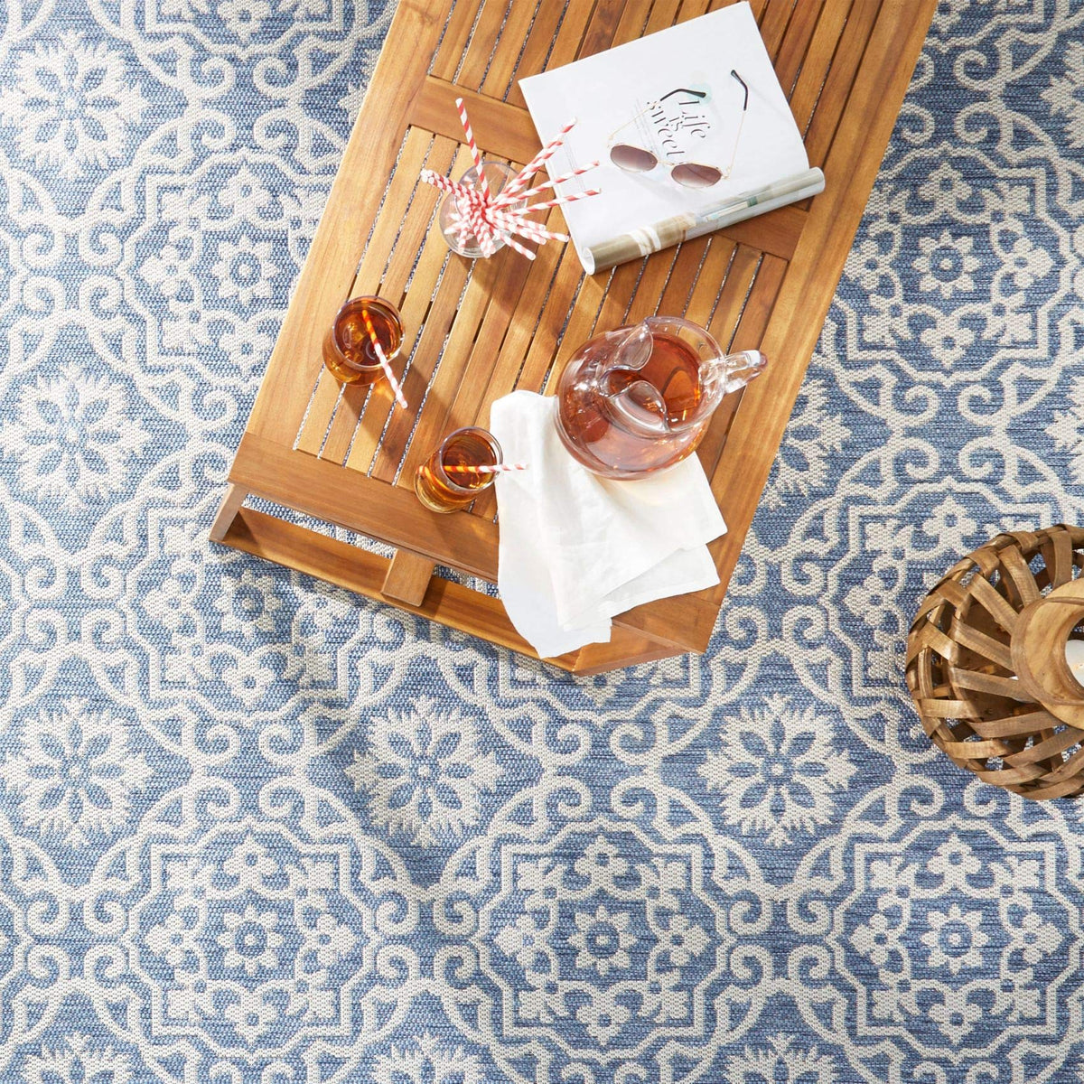 Geometric design adds modern texture to indoor and outdoor living spaces