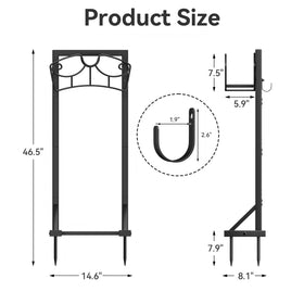 Niffgaff garden hose holder stand, hose-coiled setup for ready outdoor use