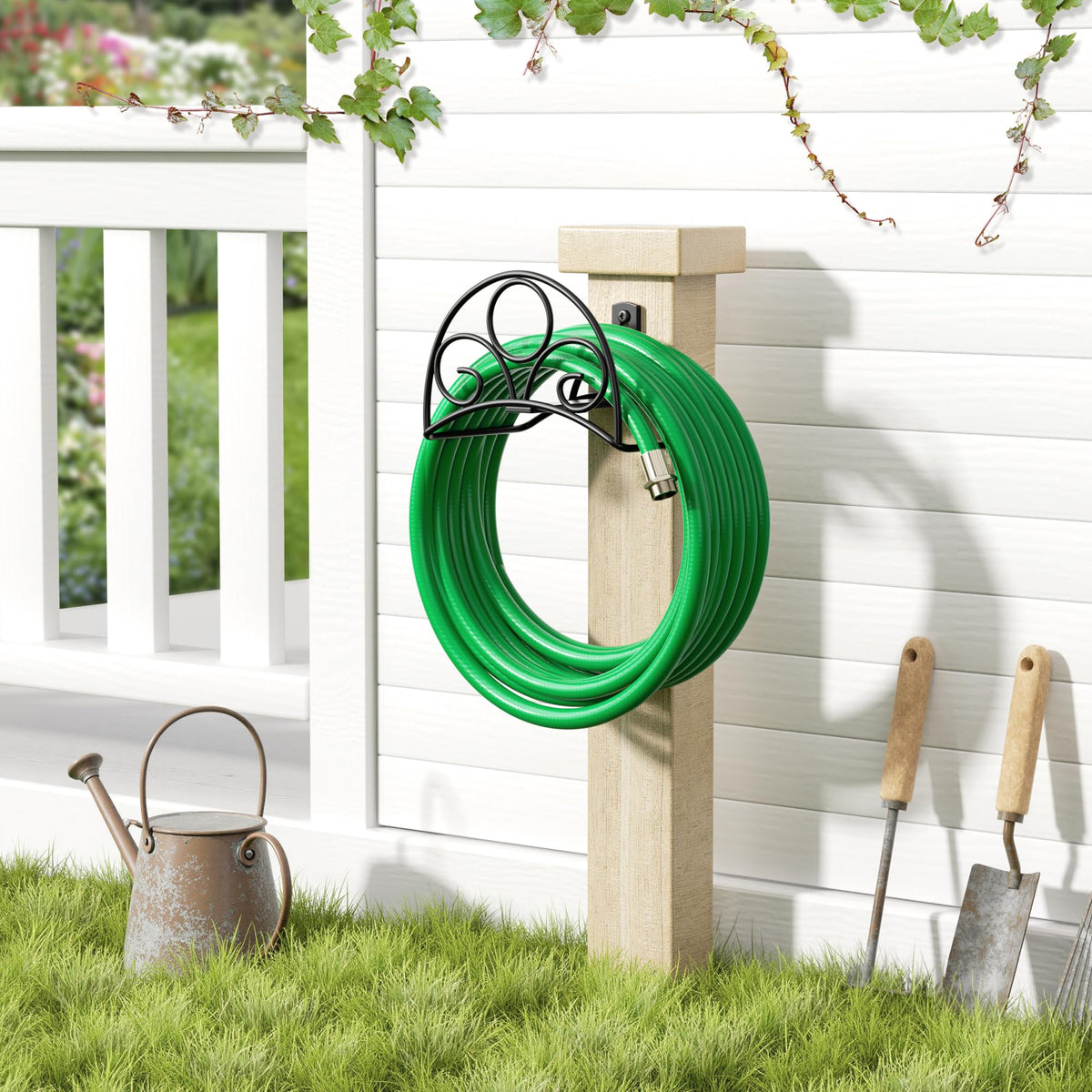 Heavy-duty 6mm alloy steel frame supports hoses and cords with confidence