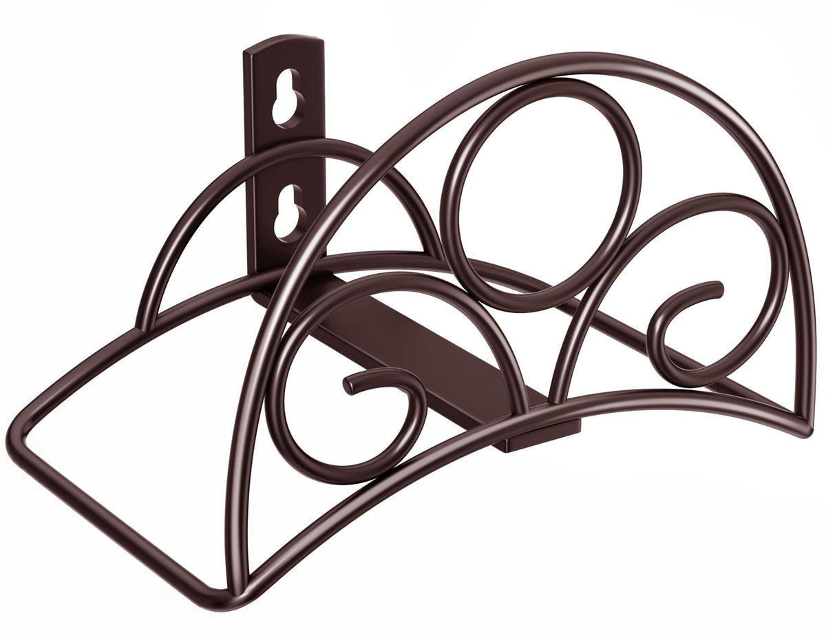 Niffgaff metal hose holder bronze wall mount keeps hoses tidy.