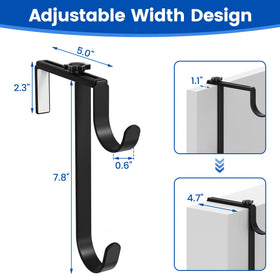 Niffgaff metal hanger with black finish resists weather and adds sturdy support