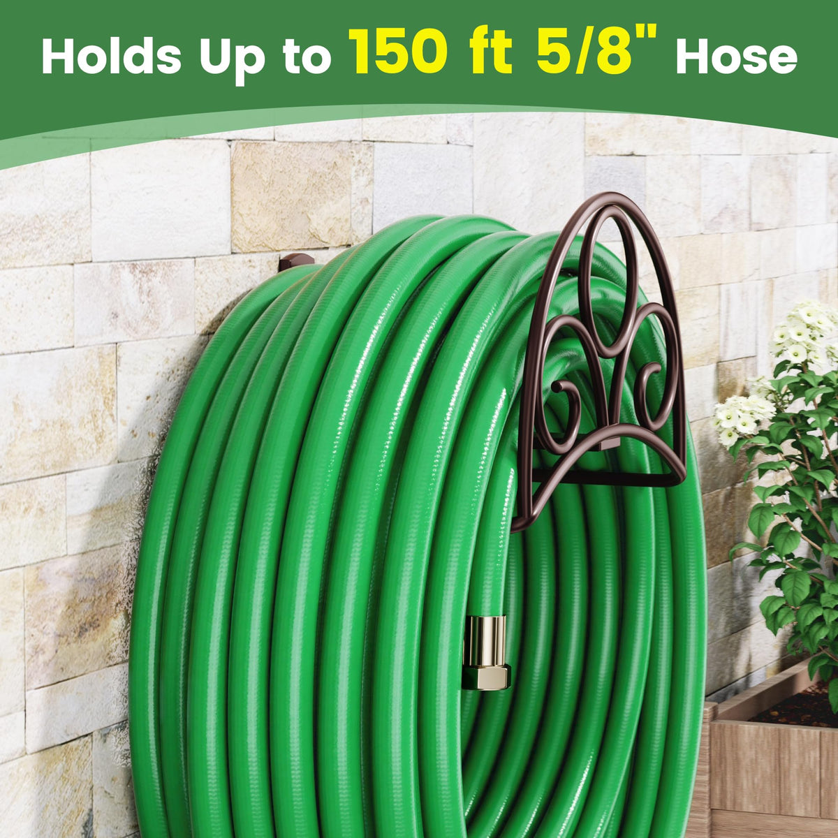 Niffgaff welded one-piece construction offers sturdy outdoor support.
