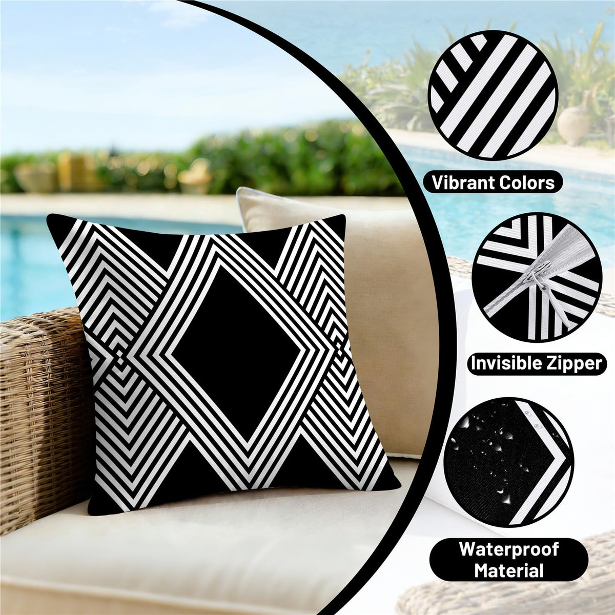 Nightwish durable polyester fabric resists water and sun fading.