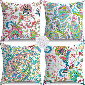 NIGHTWISH outdoor waterproof pillow cover with floral pattern front view for patio styling.