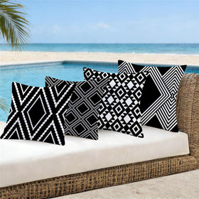 Nightwish geometric cushions brighten patios, lounges, or poolside spaces.