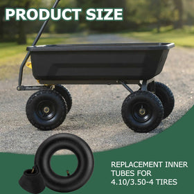 NIGOOLATA heavy-duty rubber inner tube resists punctures on rough yard terrain.