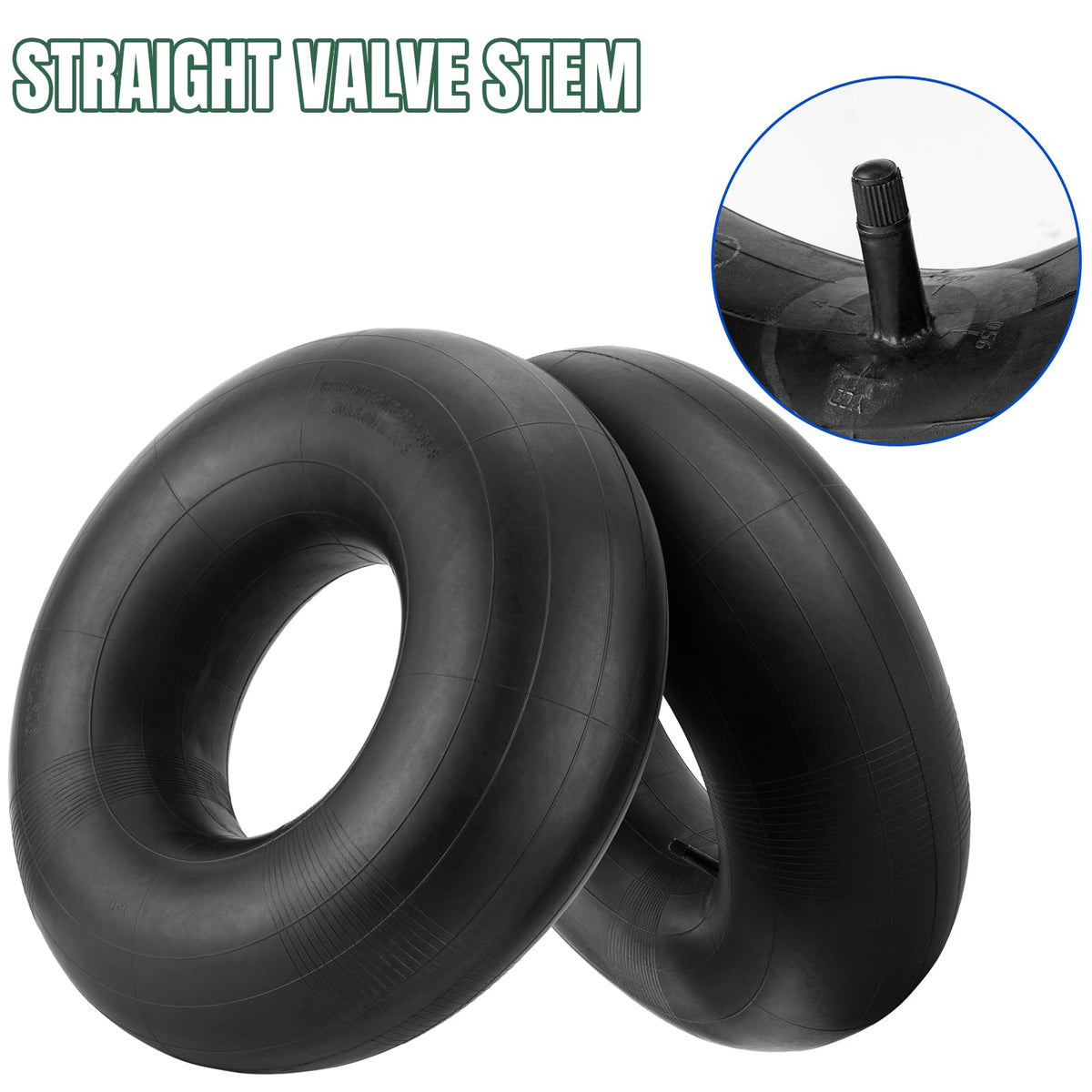 NIGOOLATA heavy-duty rubber inner tube with bent valve and cap.
