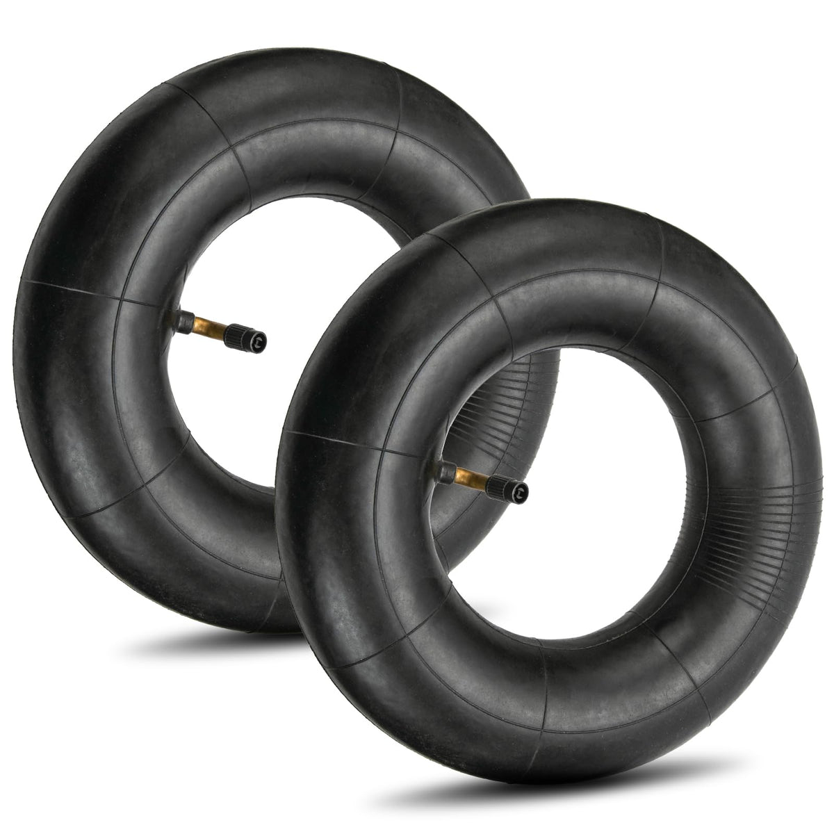 NIGOOLATA 11x4-5 inner tube with bent valve for wheelbarrow and mower use.