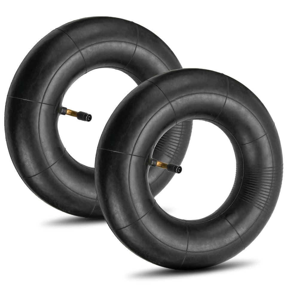 NIGOOLATA 11x4-5 inner tube with bent valve for wheelbarrow and mower use.