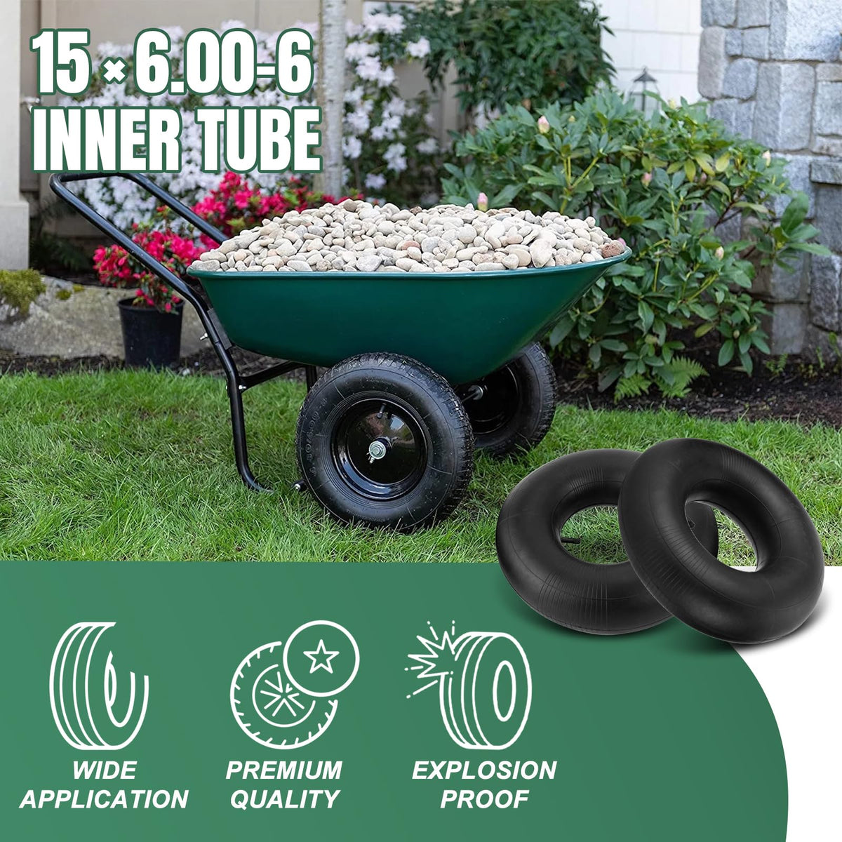 NIGOOLATA compatible 15x6-6 tires label for equipment