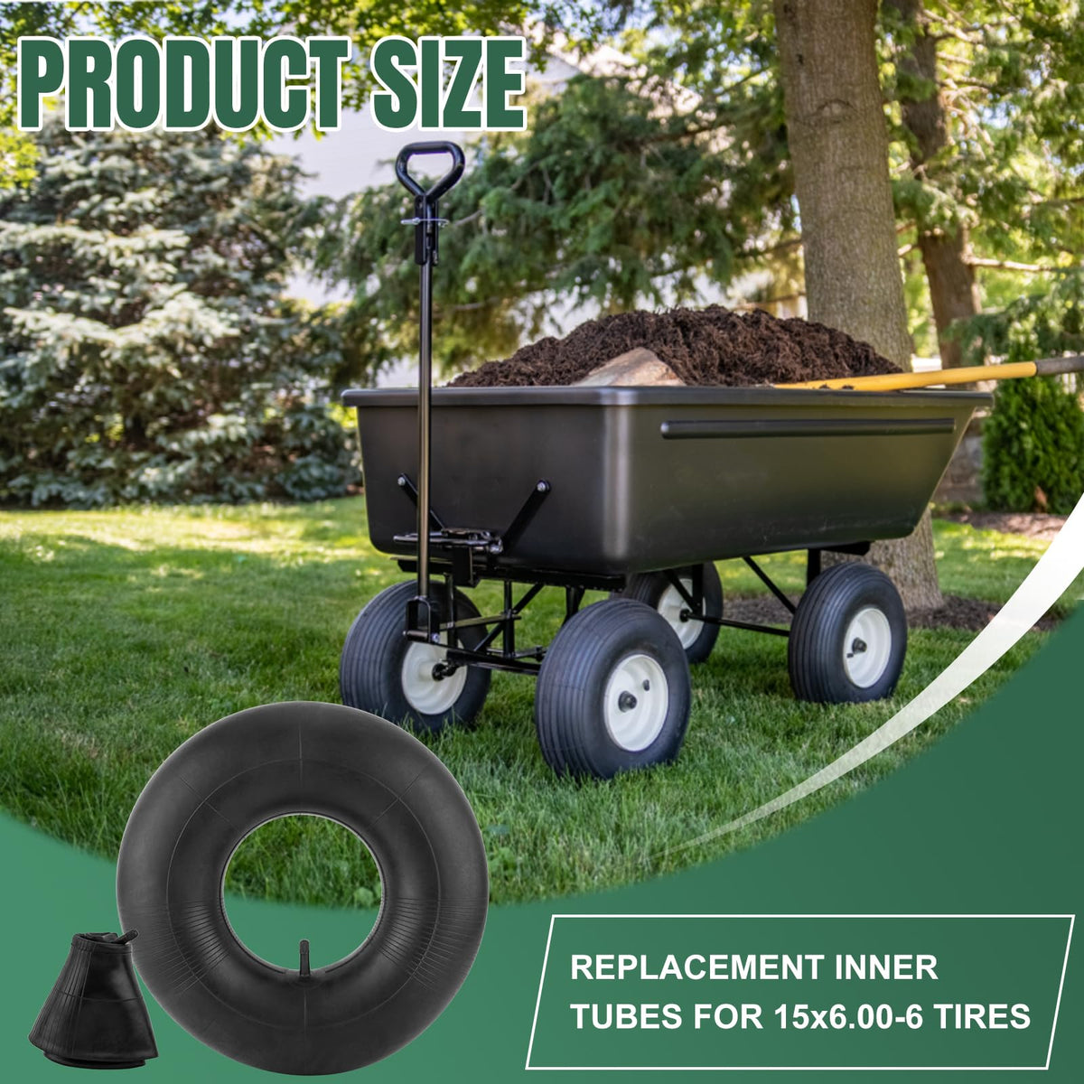 NIGOOLATA heavy-duty inner tube with straight valve, rugged construction
