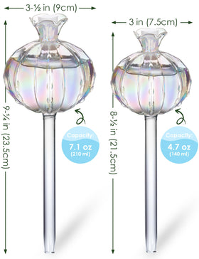 NiHome iridescent glass waterer medium, decorative and practical for plant care.