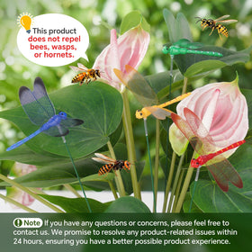 NiHome dragonflies red wings brighten planters and garden borders.