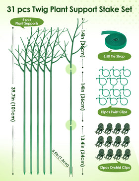 NiHome 6.5 ft plant tie bundles and guides growth around supports
