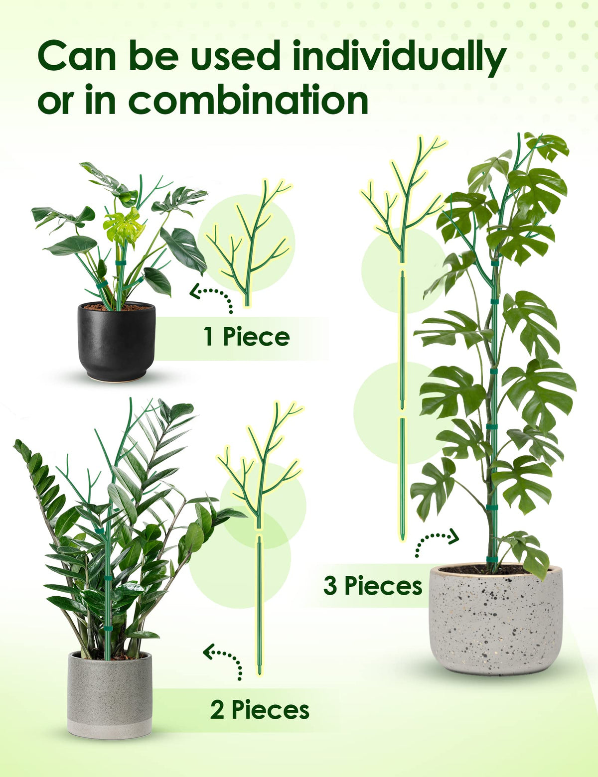 NiHome straight plant stake provides stable support for small plants