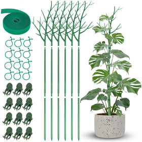 NiHome twig plant stake set blends with indoor greenery for discreet support