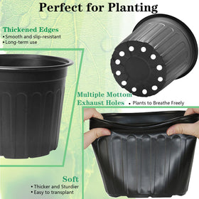Niiiice pots with raised rim offer easy handling and stable shelf placement.
