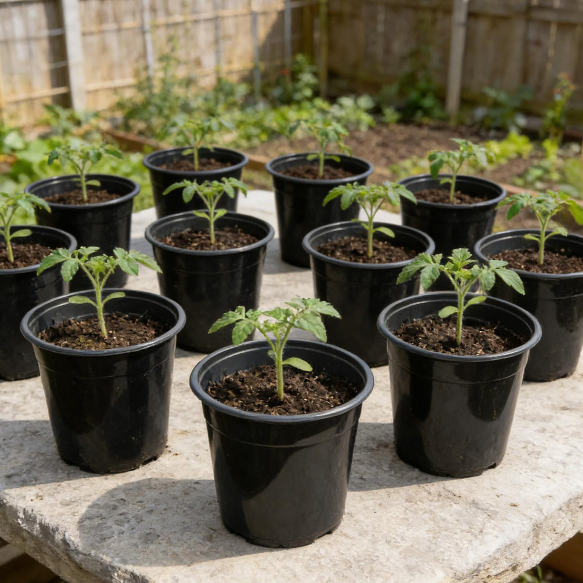 Niiiice stackable nursery pots design saves space and simplifies storage.