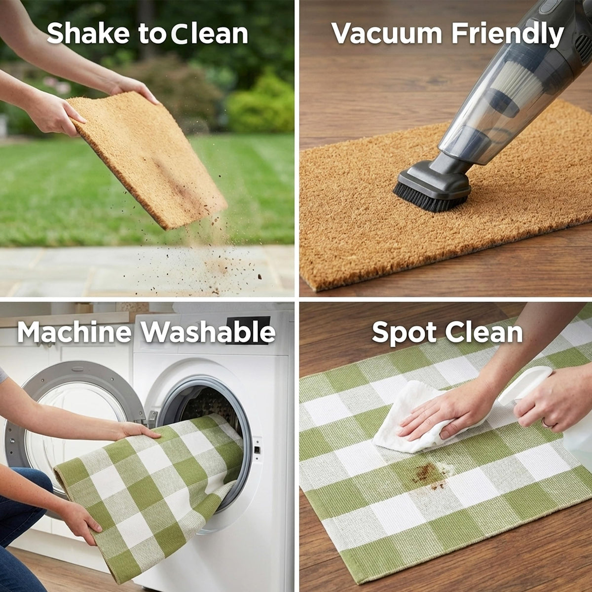 NIIKOOS Easter seasonal décor mat enhances spring home accents