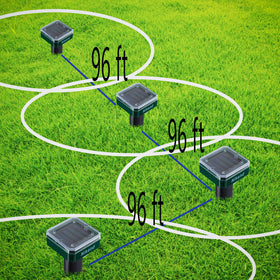NIKAND Solar Mole Repellent stake view shows quick DIY setup and coverage