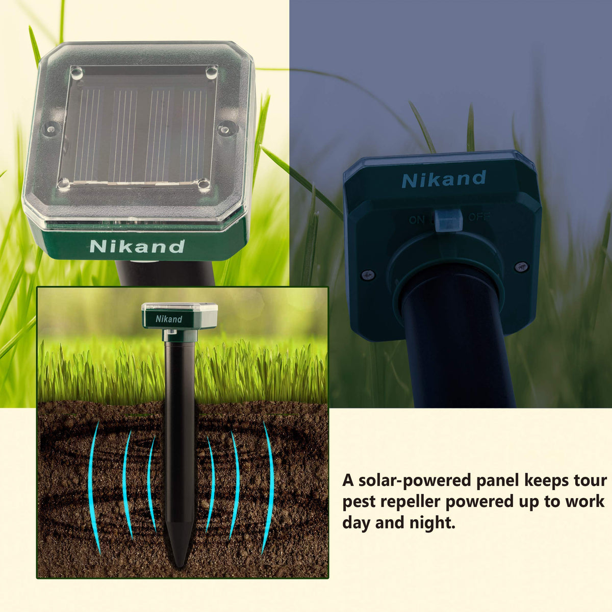 NIKAND 4-pack waterproof units withstand rain and humidity for year-round use