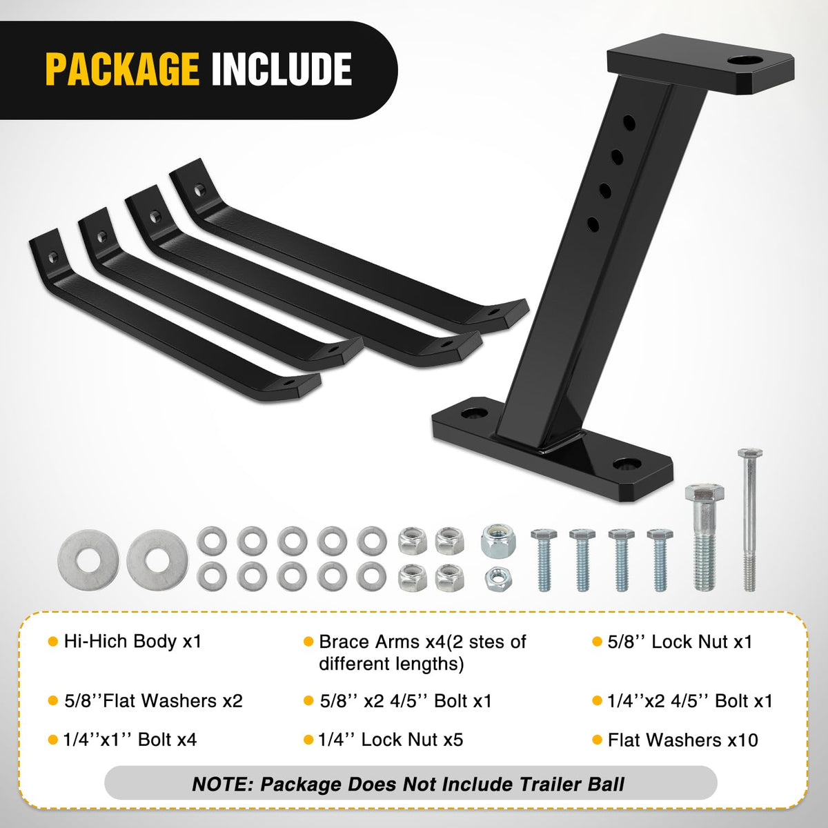 Nilight Hi Hitch mounting bars in use for different mower configurations