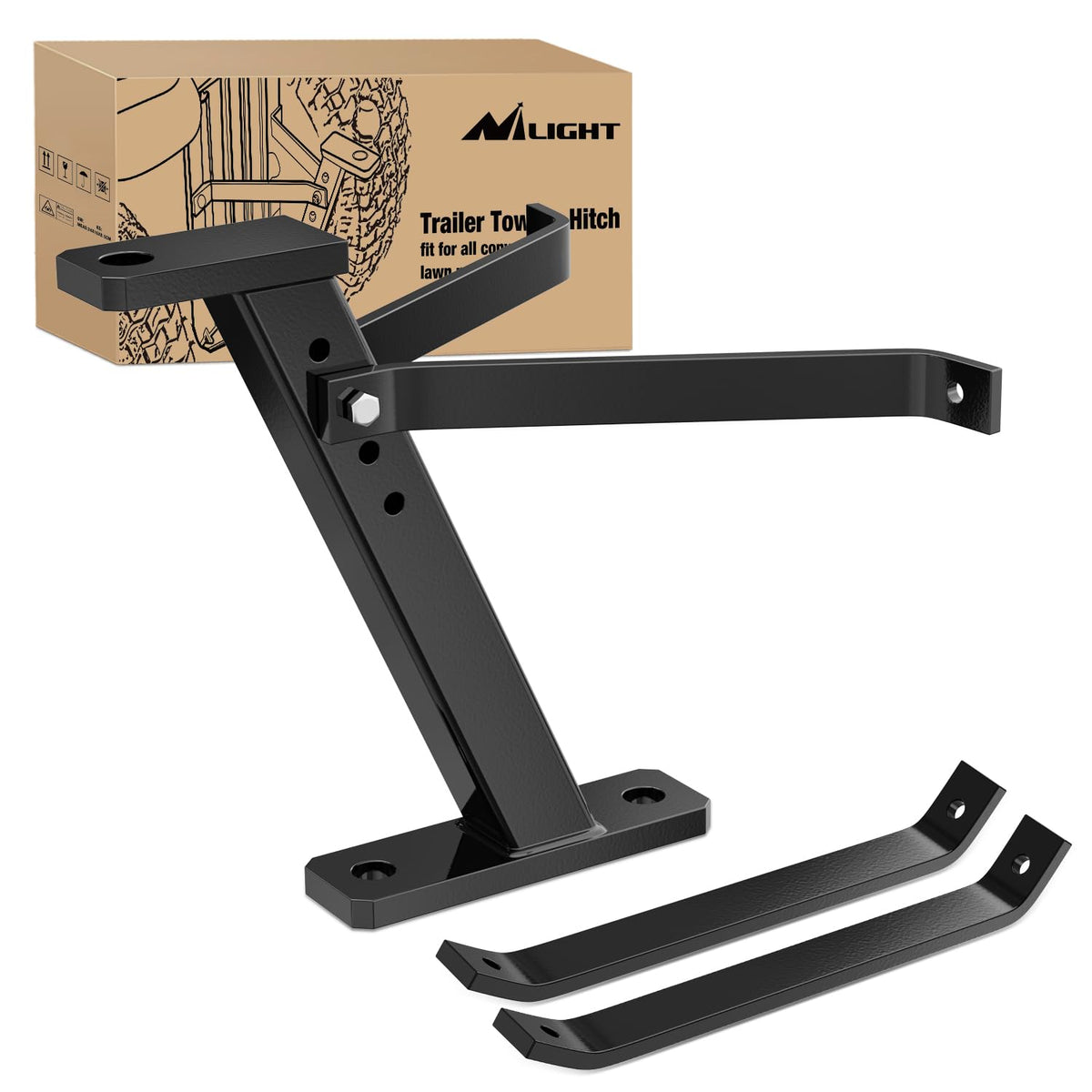 Nilight Pro Hi Hitch mounted on a lawn mower for easy towing