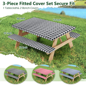 Nimalpal bench covers 12x72 secured on seats to prevent movement during use