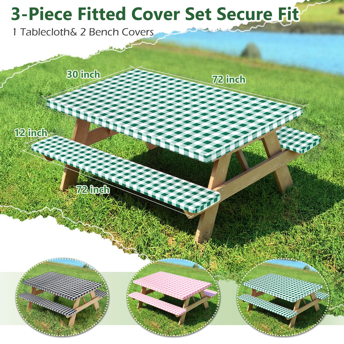Nimalpal classic checked pattern adds timeless outdoor dining style.
