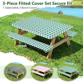 Nimalpal classic checked pattern adds timeless outdoor dining style.