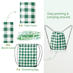 Nimalpal drawstring bag green stores covers for easy transport.