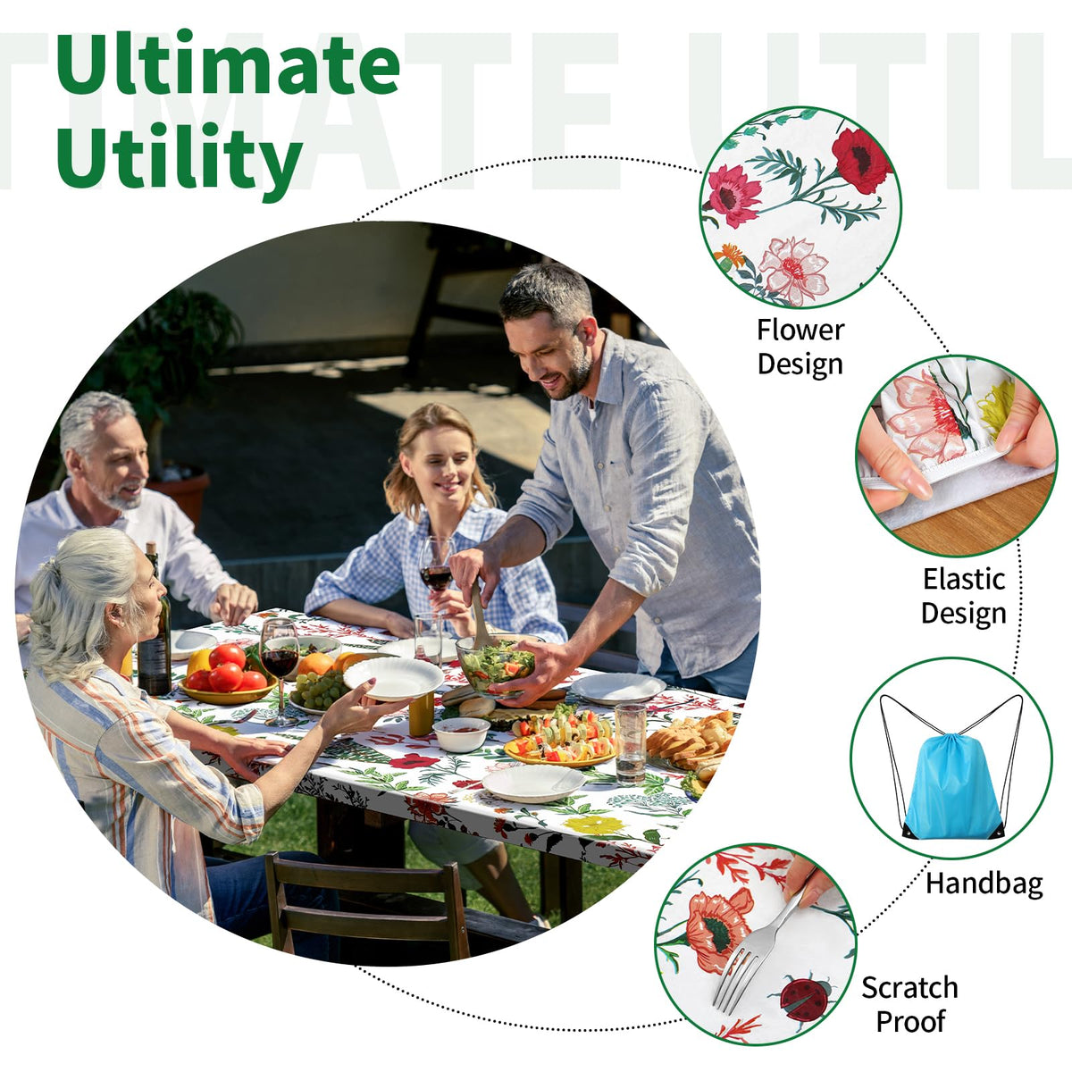 Nimalpal elastic-edge design keeps covers in place on windy days