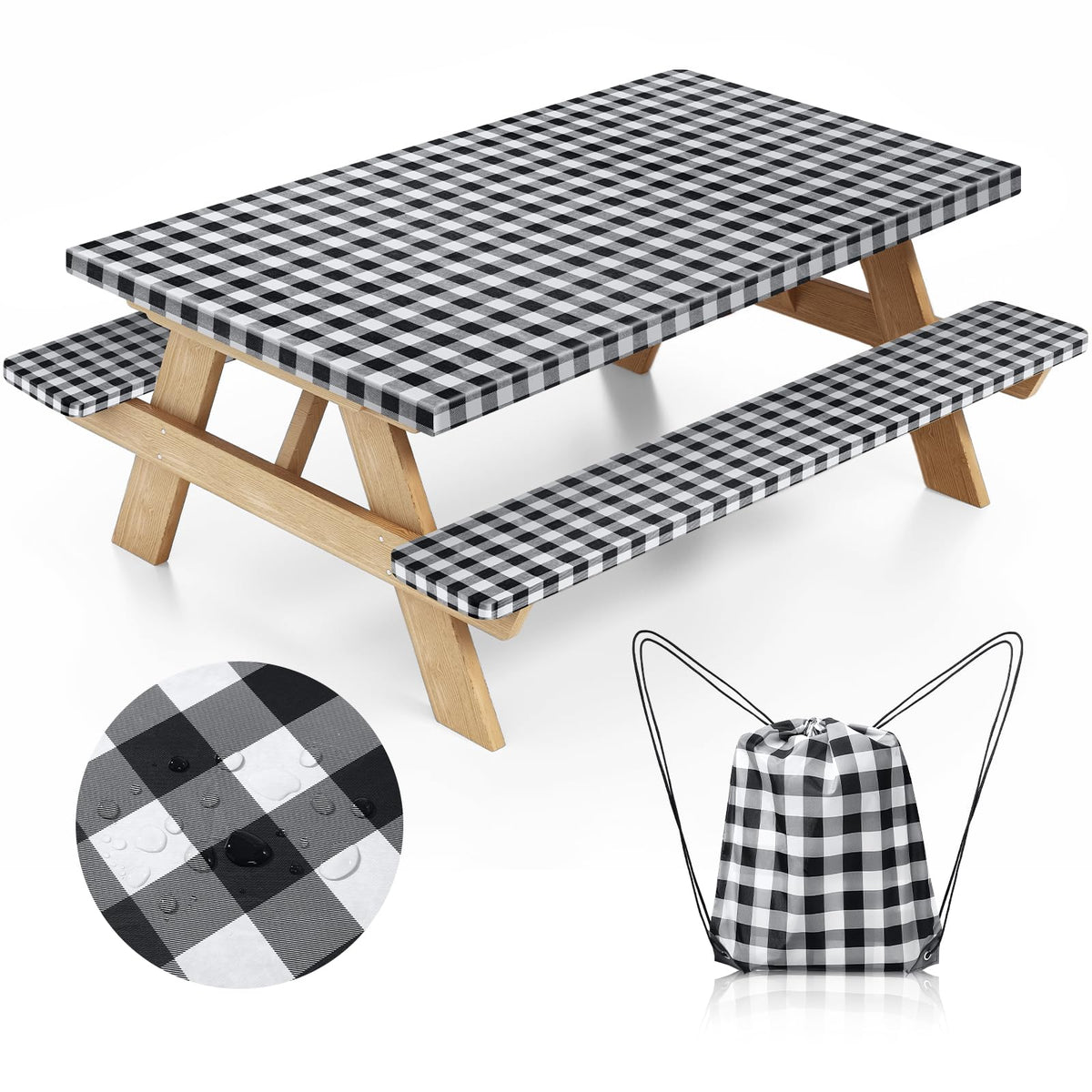 Nimalpal picnic table cover 72x30 protecting surfaces during outdoor meals.