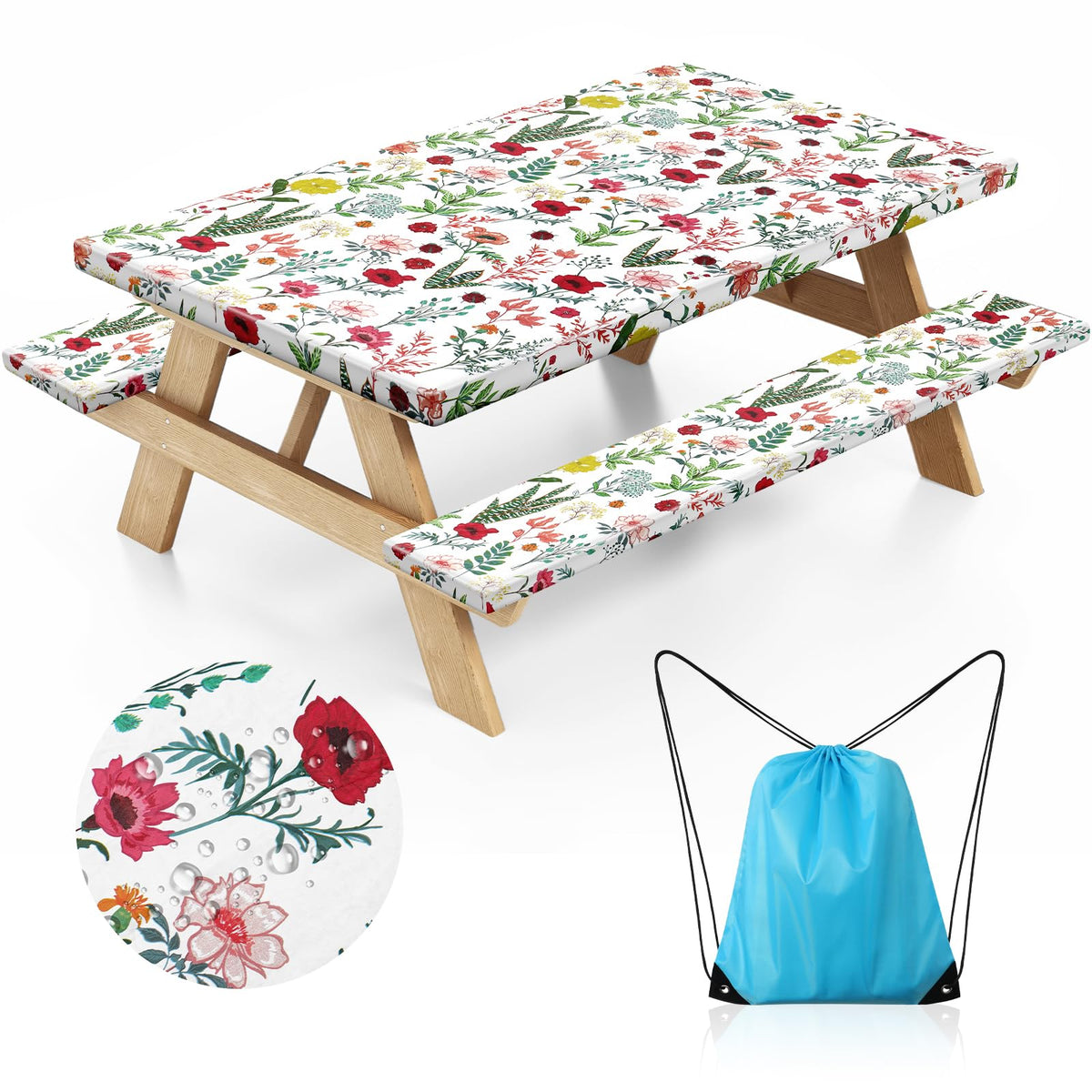 Nimalpal picnic table cover 72x30 inches shields outdoor tables from spills