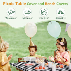 Nimalpal waterproof vinyl shields furniture from rain and humidity.