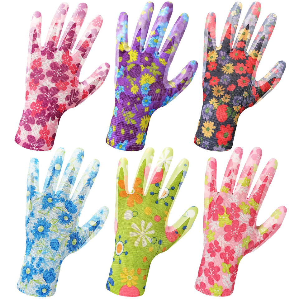Nimalpal womens garden gloves red with breathable coating for comfortable gardening