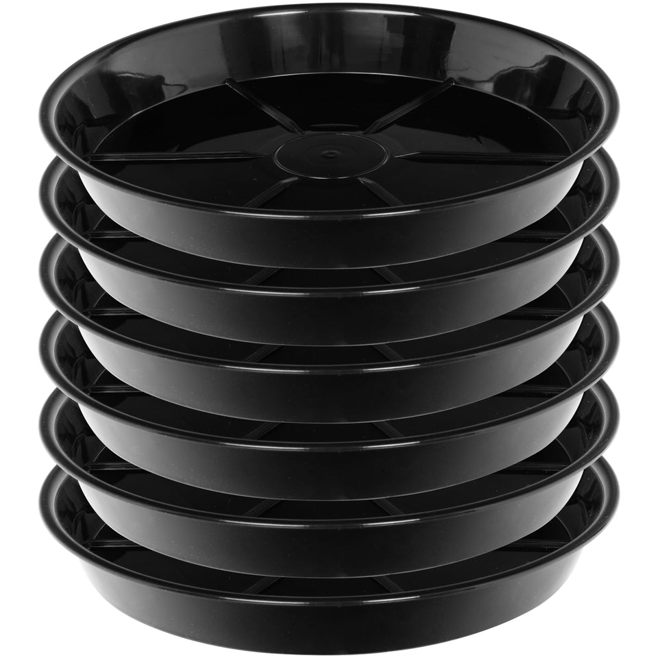 NIMYAU 10-inch plant saucer pack catches overflow water indoors and outdoors.